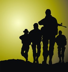 soldiers vector illustration