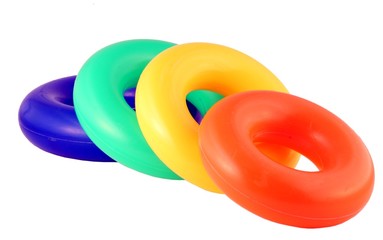 Colorful toy isolated on pure white