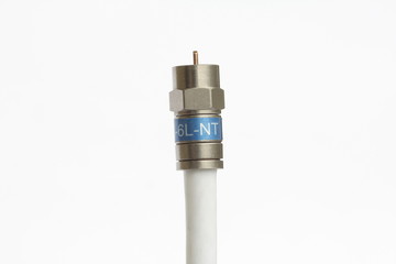 Single coaxial cable with connector