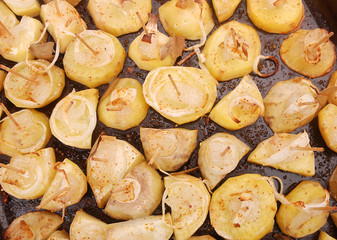 Canape with vegetables and spices
