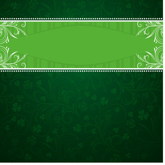 green card with shamrock, vector illustration