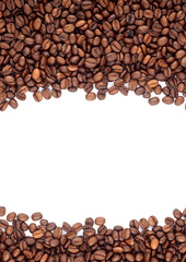 Brown roasted coffee beans