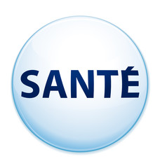 Bouton bleu ciel santé