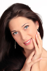 Fototapeta premium Portrait of a beautiful caucasian young woman