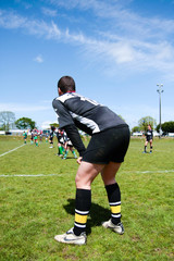 Rugbyman sur le terrain