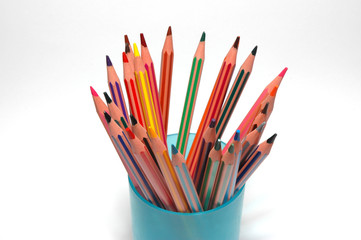 Fototapeta premium crayons in mug