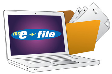 Efile Laptop and Tax Folder