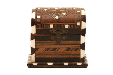 marquetry old trunk