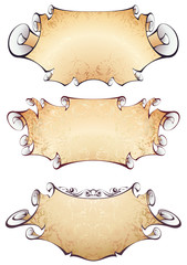 set of three vector banners