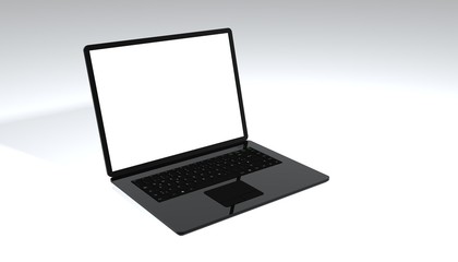 Schwarzer Laptop - 3D Render