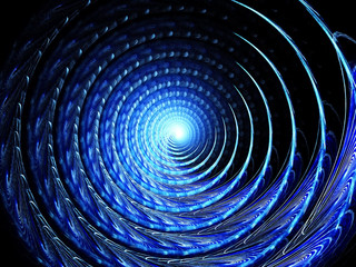 Abstract art blue spiral backdrop -background (wallpaper) .