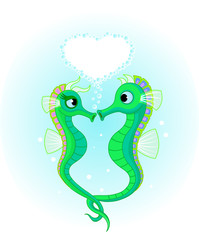 Seahorses in love