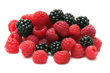 blackberry and raspberry