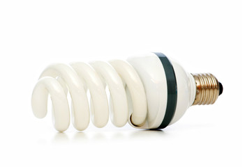 Energy saving lamp isolated on the white background