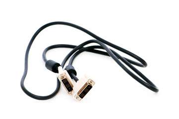 DVI cable isolated on the white background