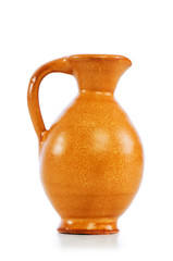 Clay jars isolated on the white background