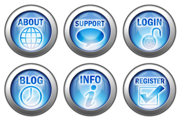 Set Of 6 Home Page Buttons
