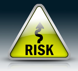 Glossy 3D Style Sign "Risk"