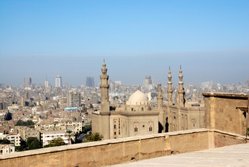 MOSQUE OF SULTAN HASSAN and cairo city view