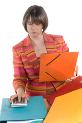 femme active au bureau