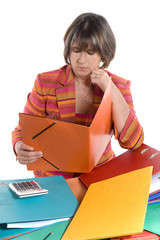 femme d'affaire qui travaille