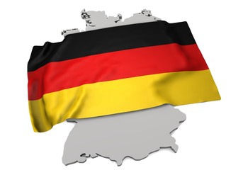 Flagge über Deutschland