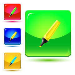 vector icon of felt pen