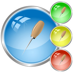 vector icon of awl