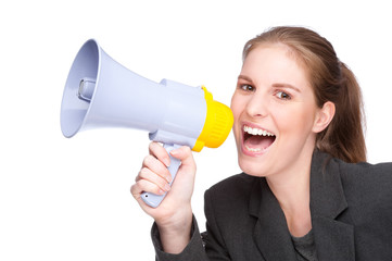Woman With Megaphone