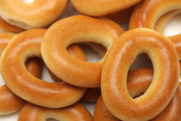 Bread-rings isolated on white