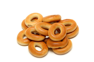 Bread-rings isolated on white