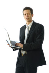 homme d'affaire et portable 14