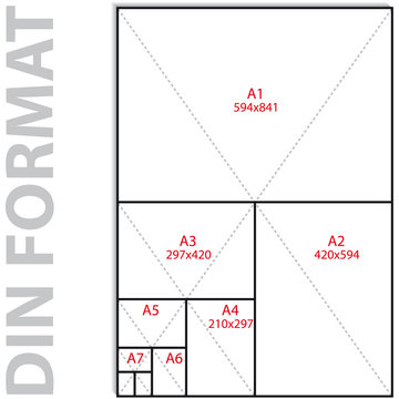 Format din iso, vectorial illustration