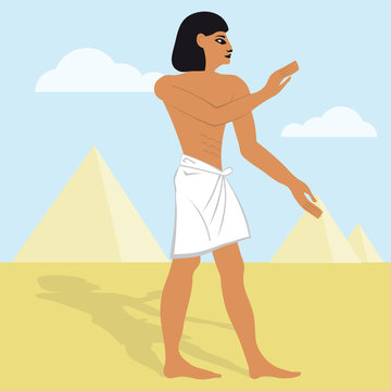 the vector of egyptian cartoon illustration