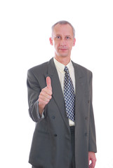 Business man thumbs up
