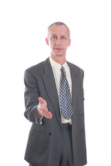 Business man hand shake