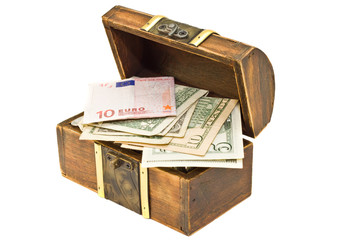 treasure chest full of money