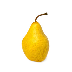 Yellow pear. Isolated on white background.