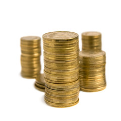 Coins. Isolated on white background.