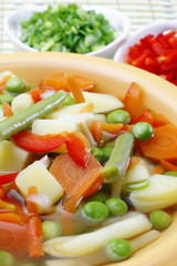 Diet vegetable soup.
