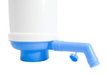 A manual water pump. An isolated object. A white background.