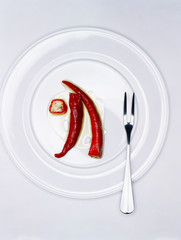 Peperoni gefüllt mit Schafskäse