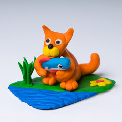 Cat with fish