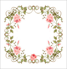 vintage floral frame