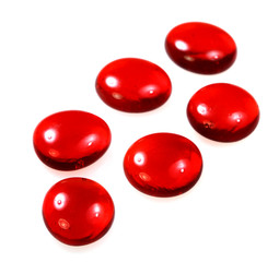 Red glass stones