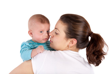 Happy mum with child