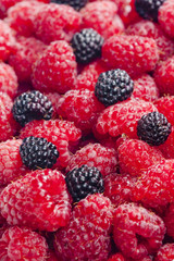 raspberries and blackberries