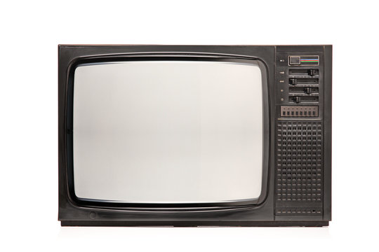Retro TV isolated on white background