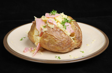 Jacket Potato with Cheese & Ham
