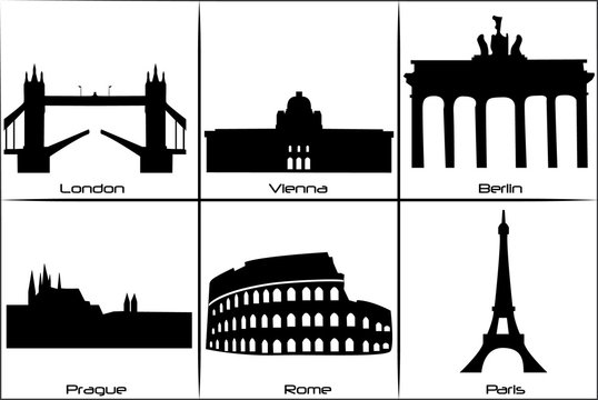 Main European landmarks